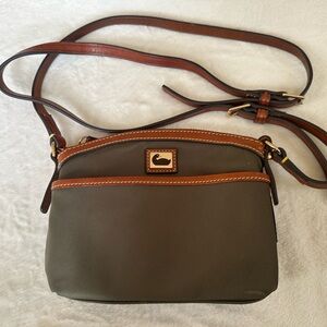 Dooney & Bourke Olive and Brown Crossbody Bag